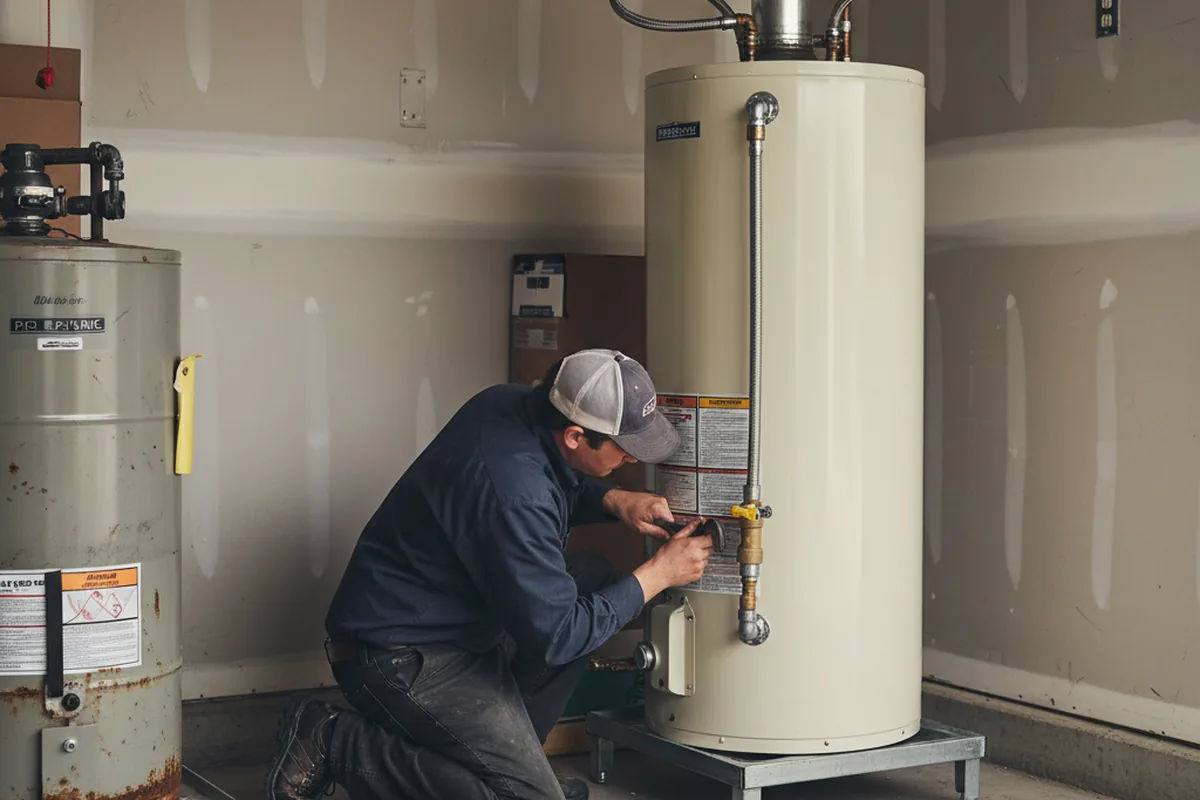 Water heater and shutoff valve replacement in Auberry